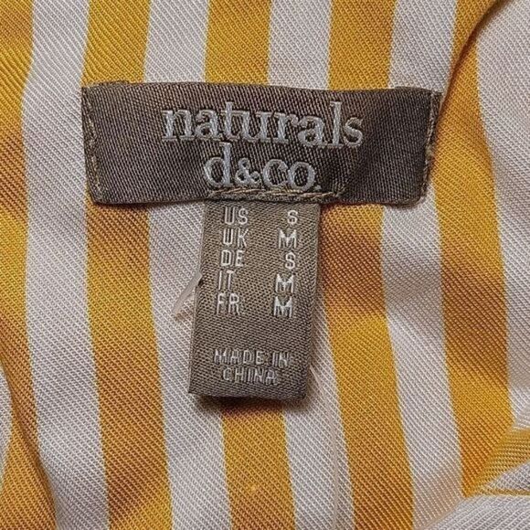 NWOT Denim & Co. Naturals Striped Button-Front Top Sz S - Picture 8 of 12